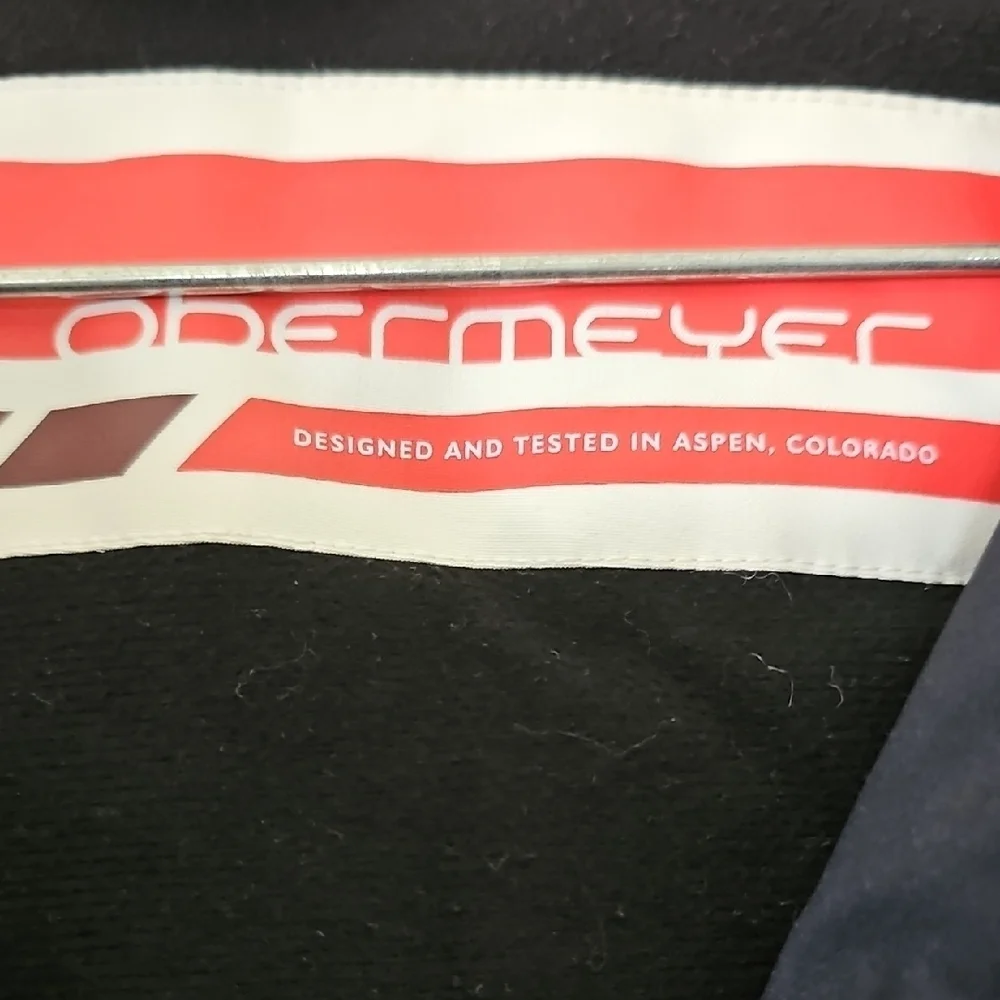 Obermeyer Hooded Teen Boy's Black Jacket with Red Highlights Size L (14-16)